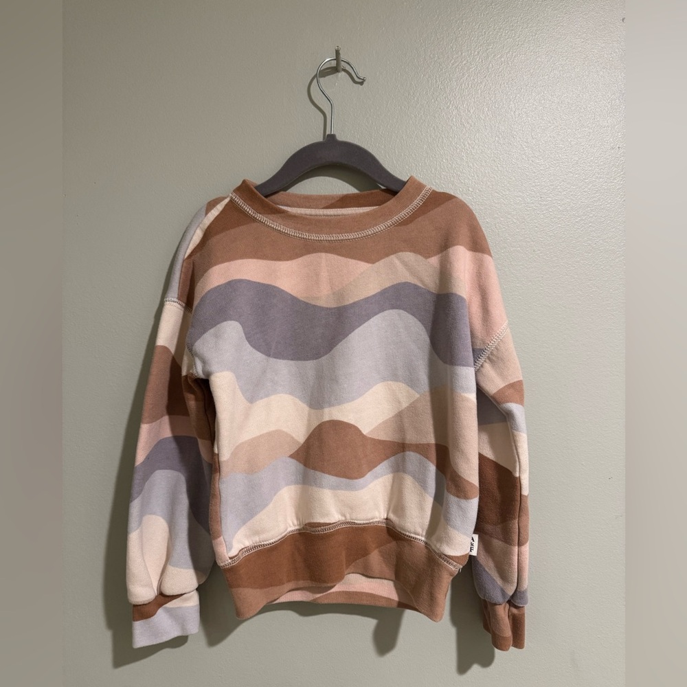 5/$25 abercrombie kids cozy neutrals patterned sweatshirt